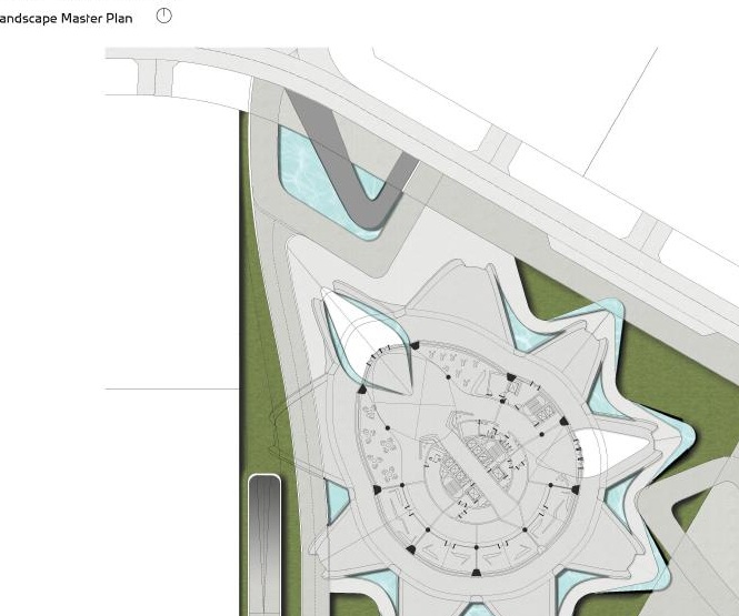 Landscape masterplan surrounding the Lusail tower